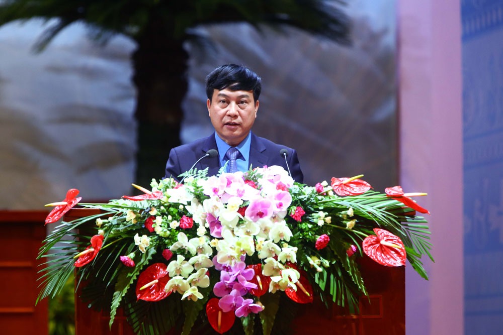 Đồng chí Vũ Anh Đức - Ủy viên Đoàn Chủ tịch, Trưởng ban Tổ chức Tổng LĐLĐVN. Ảnh: Hải Nguyễn.