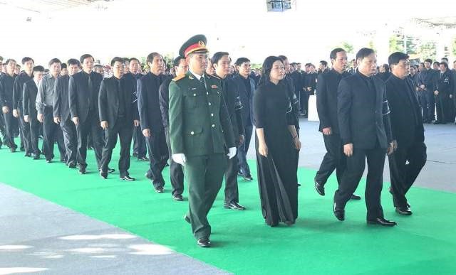Lễ viếng được tổ chức trang nghiêm. Ảnh: NT