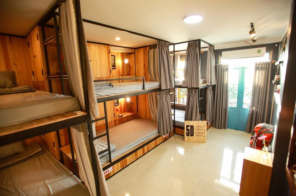 Du khách sẽ cảm thấy thoải mái khi ngả lưng tại những chiếc giường của 5D Upper Dorm tại Đà Nẵng. Ảnh: instagram @5dupperdorm