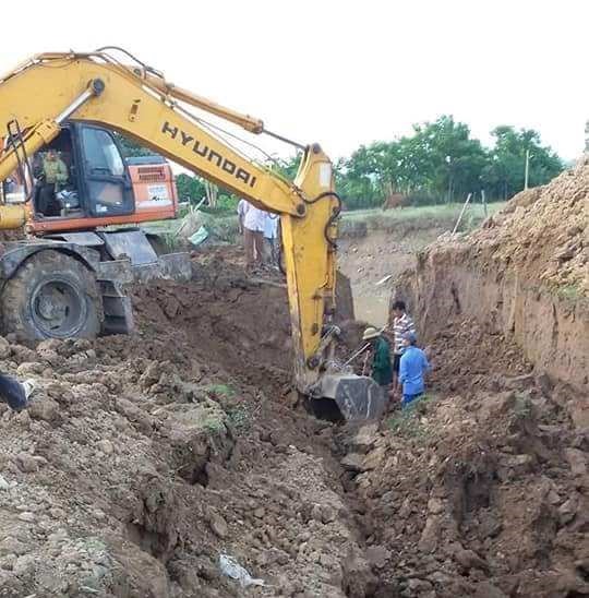 Hiện trường vụ lỡ đất khiến anh Vinh tử vong