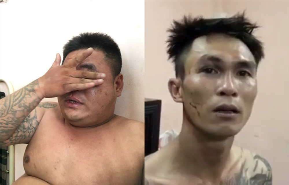 Tuấn và Phương tại cơ quan điều tra (Từ trái qua phải)