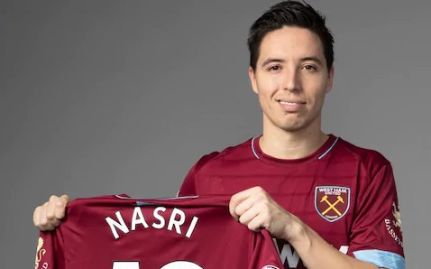 Samir Nasri ký hợp đồng tới hết mùa giải 2018/2019 với CLB West Ham. Ảnh Telegraph