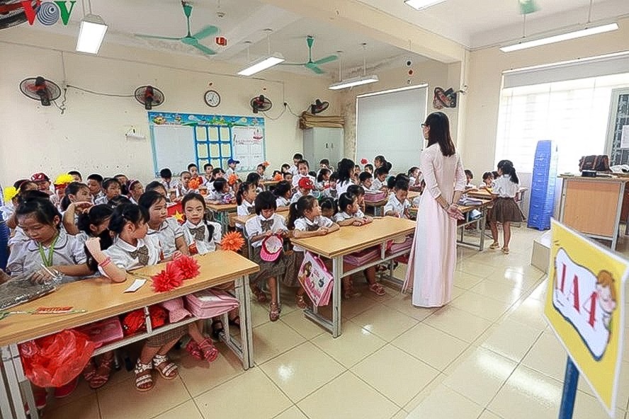 Hà Nội cần nhiều giải pháp đồng bộ cho tình trạng quá tải trường lớp. Ảnh minh họa: VOV