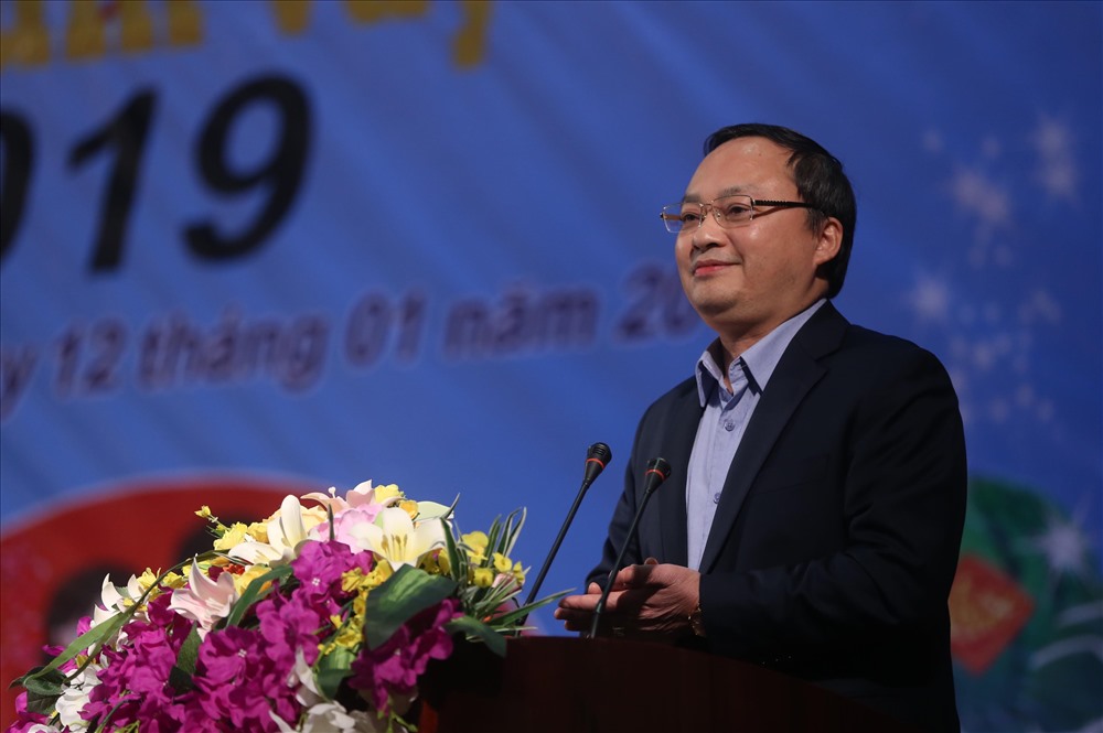 Bí thư Tỉnh uỷ Hưng Yên Đỗ Tiến Sỹ phát biểu tại Chương trình. Ảnh: S.T