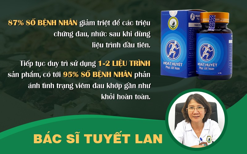 Kết quả khả quan từ Hoạt huyết phục cốt hoàn dạng viên hỗ trợ điều trị viêm đau khớp