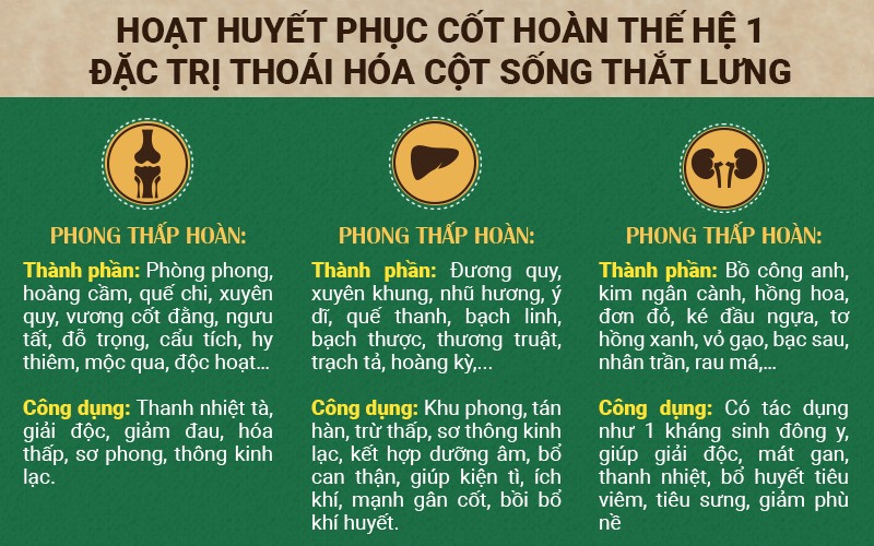 Hoạt huyết Phục cốt hoàn thế hệ 1 là sự kết hợp của hàng trăm thảo dược quý
