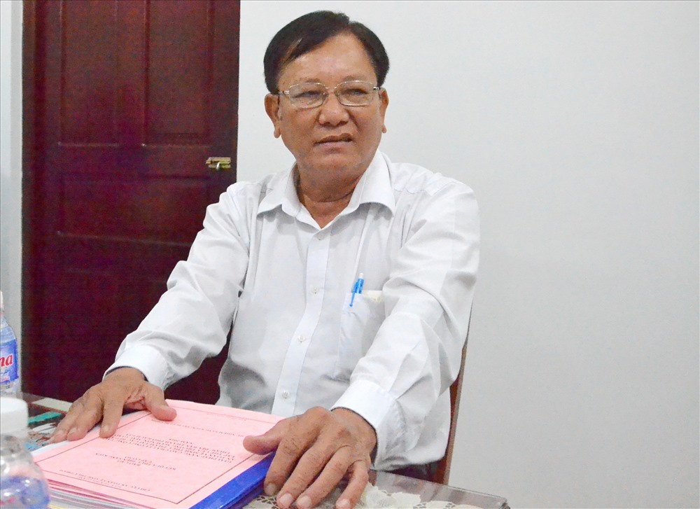 Ông Lê Bá Cường tại buổi làm việc với báo Lao Động. Ảnh: Khai Tâm