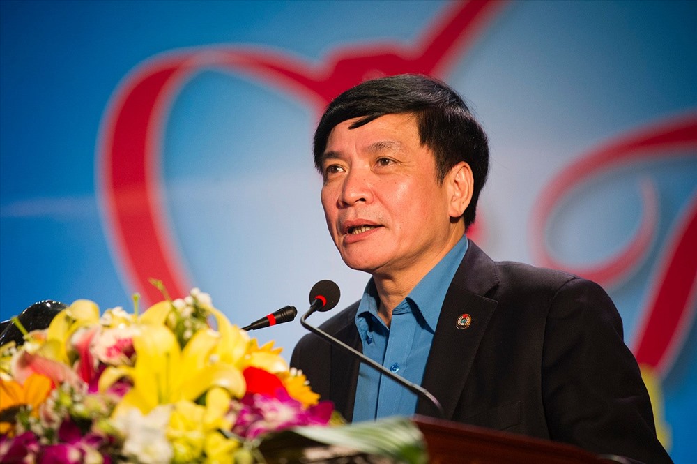 Đồng chí Bùi Văn Cường phát biểu tại Chương trình. Ảnh: Dương Bình