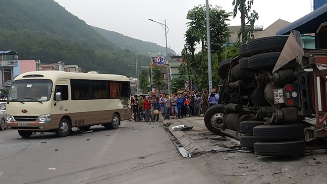 Hiện trường vụ tai nạn.