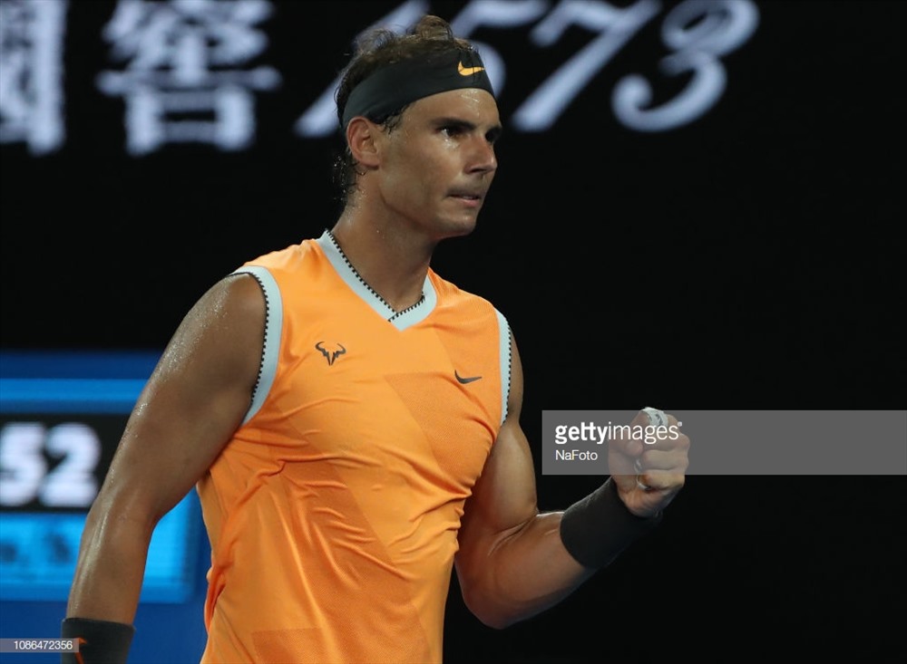 Nadal chưa mắc bất cứ sai lầm nào sau 4 trận đã chơi ở giải năm nay. Ảnh: Getty.