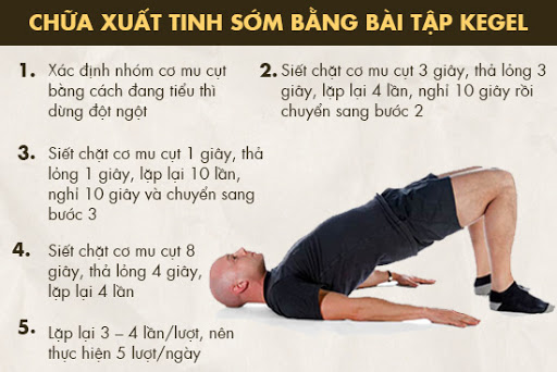 Cách kiềm chế xuất tinh sớm ở nam giới thông qua bài tập kegel
