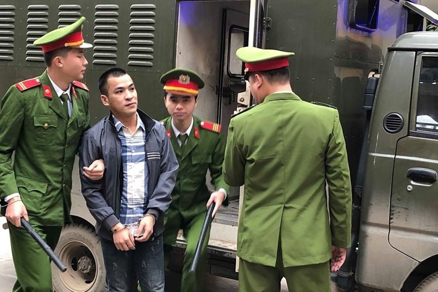 Bùi Mạnh Quốc tại tòa.