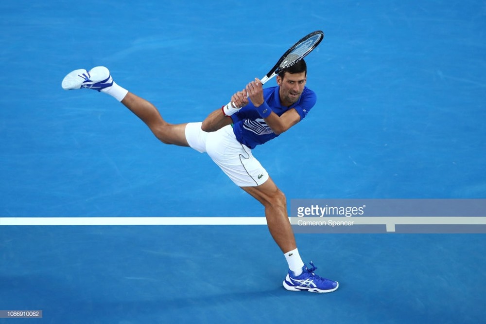 Nole thi đấu thăng hoa trước bại tướng quen thuộc. Ảnh: Getty.
