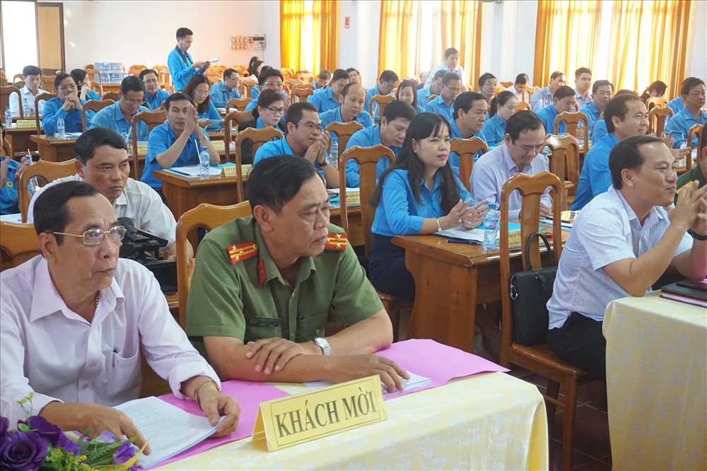 Các đại biểu dự tổng kết hoạt động Công đoàn năm 2018. ảnh Nhật Hồ