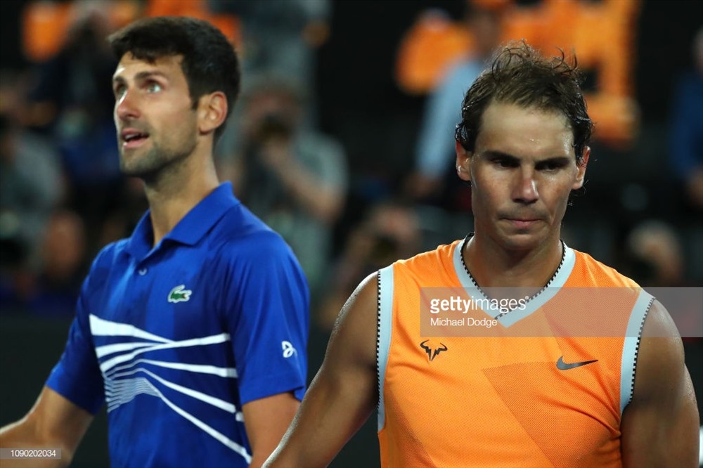 Nadal đứng chôn chân trước các pha xử lý của đối thủ. Ảnh: Getty.