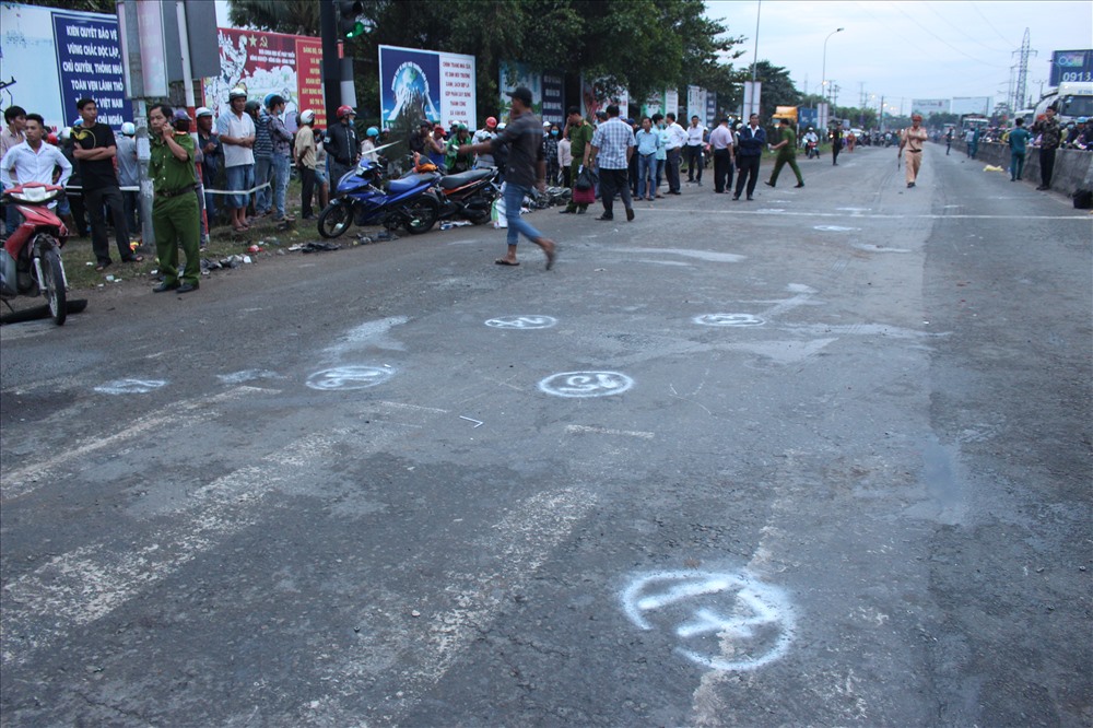 Hiện trường ụ tai nạn.
