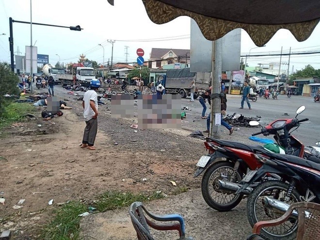 Hiện trường vụ tai nạn.