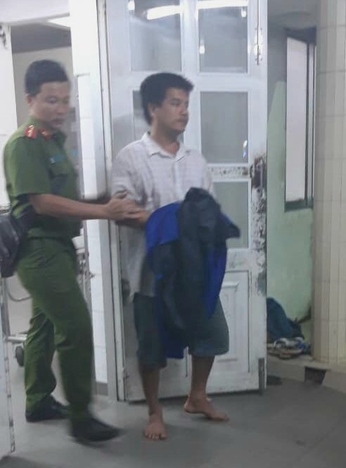Tài xế Phạm Thành Hiếu lúc ra trình diện cơ quan công an. Ảnh: Cơ quan chức năng cung cấp.