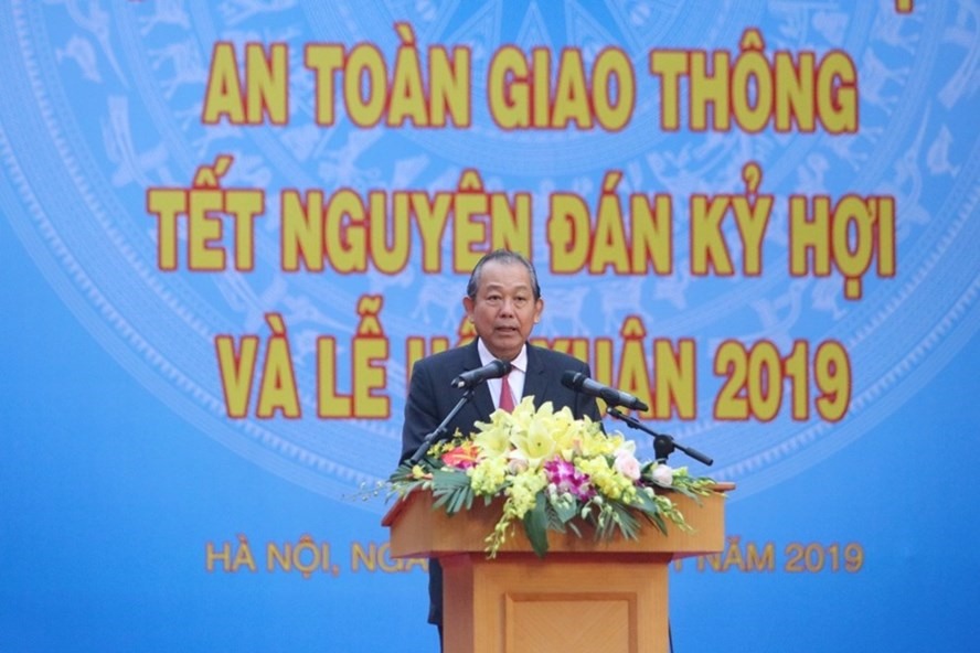 Phó Thủ tướng thường trực Chính phủ - Chủ tịch Ủy ban ATGT Quốc gia Trương Hòa Bình. Ảnh: Đ.T