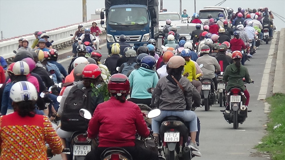 Giao thông trên QL1 qua Long An trong kỳ nghỉ lễ vừa qua.