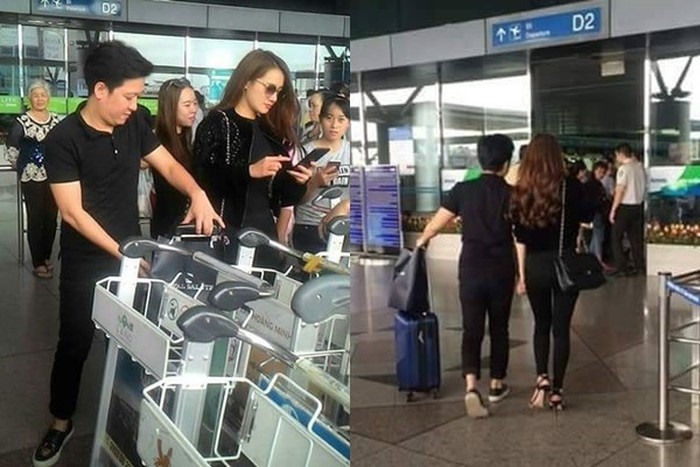 Phong cách thời trang sân bay cá tính của cặp đôi.