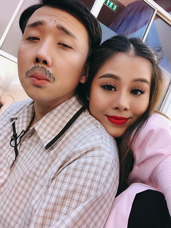 Nữ diễn viên Nam Thư và Trấn Thành.
