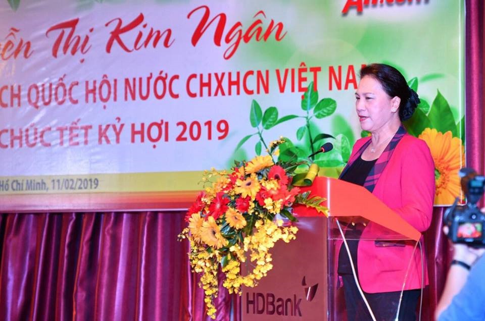 Chủ tịch Quốc hội Nguyễn Thị Kim Ngân đánh giá cao kết quả đạt được của HDBank và Vietjet trong năm 2018.