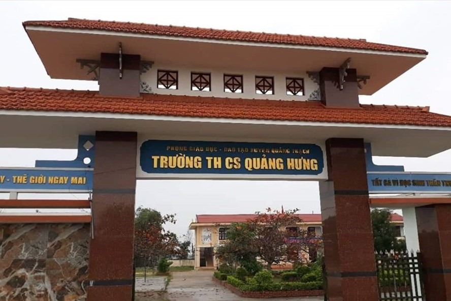 Trường THCS Quảng Hưng - nơi phát hiện sai phạm. Ảnh: Lê Phi Long