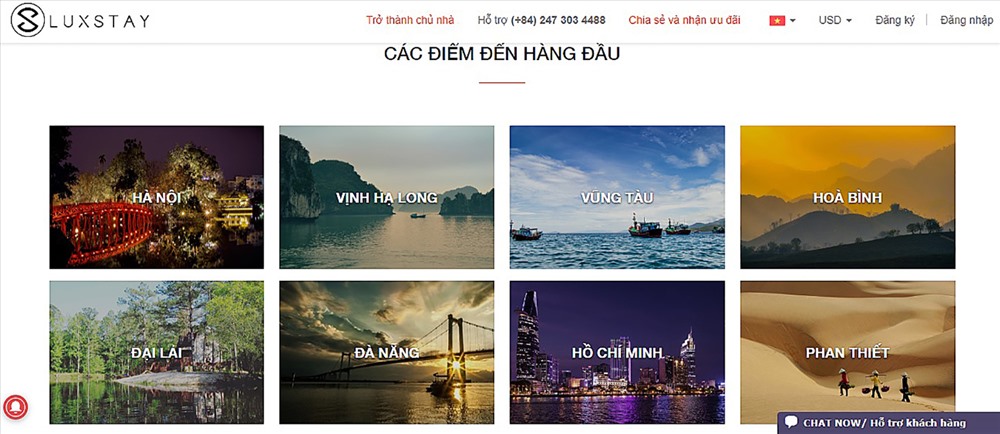 Trang đặt resort, nhà nghỉ dưỡng qua mạng Luxstay.