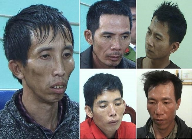 5 kẻ đã sát hại, hiếp dâm nữ sinh.
