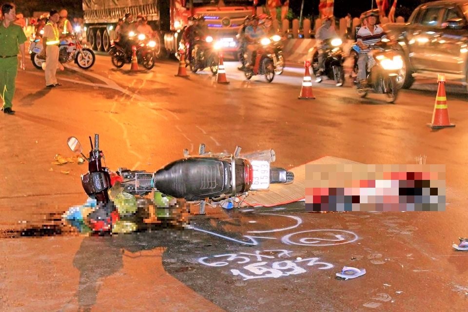 Hiện trường vụ tai nạn. Ảnh: P.V