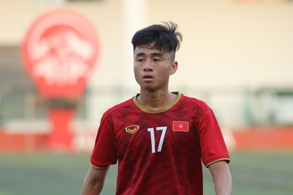 Thanh Hậu quyết tâm giành chiến thắng ở trận gặp U22 Timor Leste. Ảnh VFF