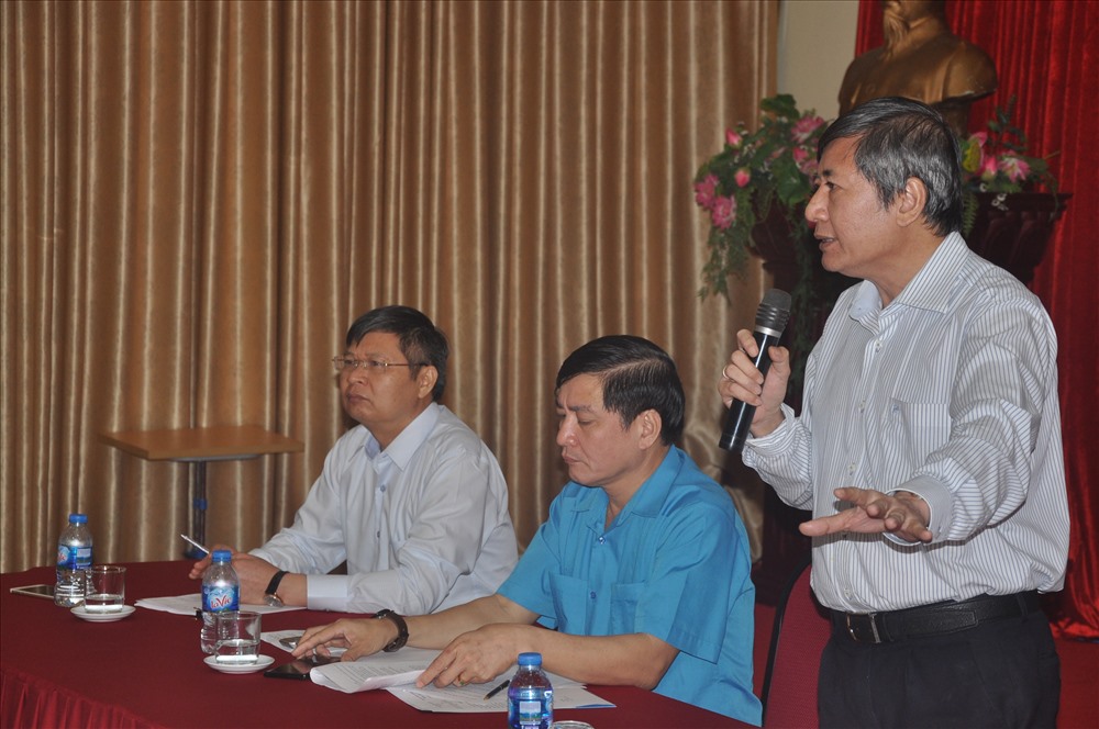 Đồng chí Trần Thanh Hải, Phó Chủ tịch Thường trực Tổng LĐLĐVN phát biểu tại Hội thảo. 
