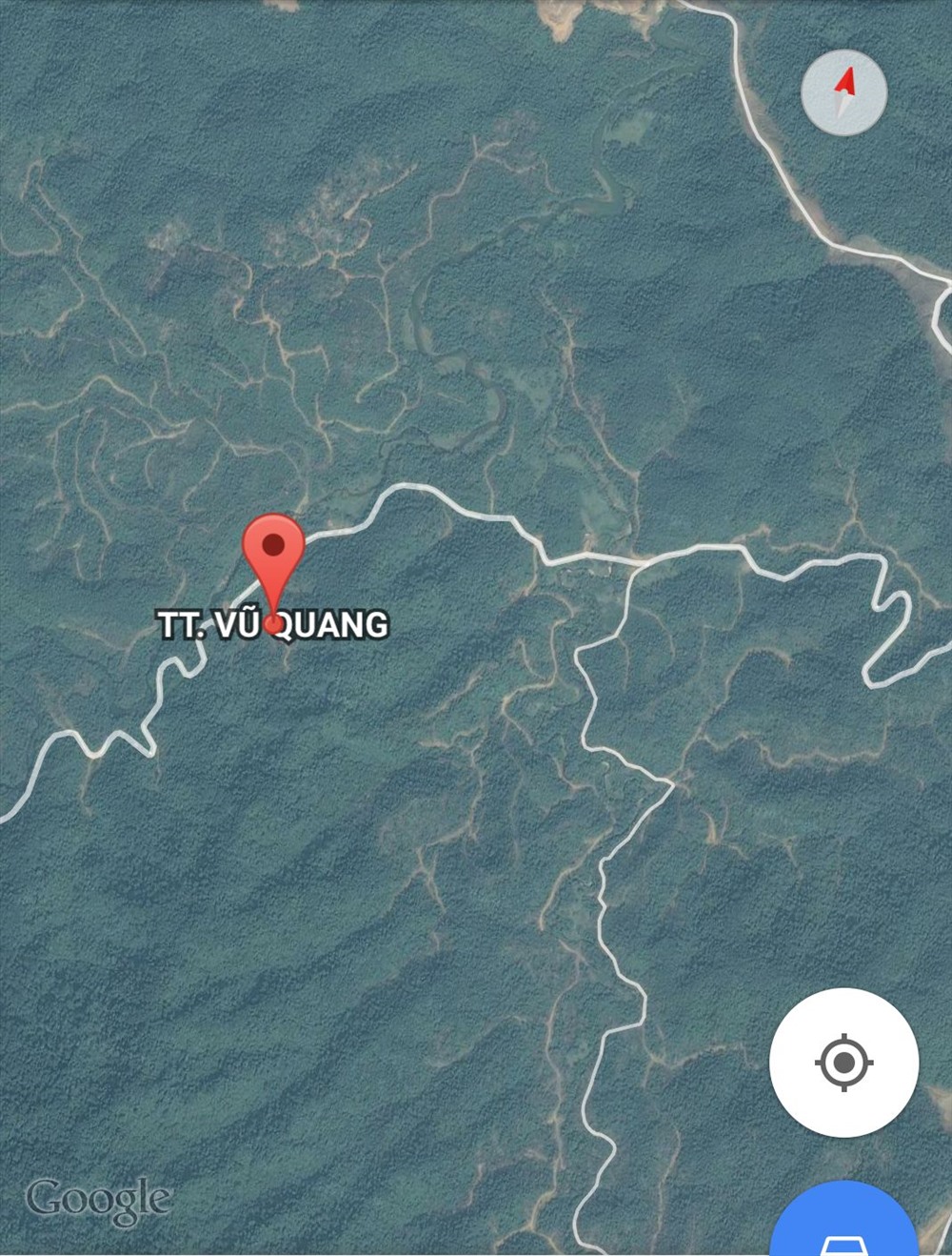 Thị trấn Vũ Quang (Hà Tĩnh), nơi xẩy ra sự việc - Ảnh: Google
