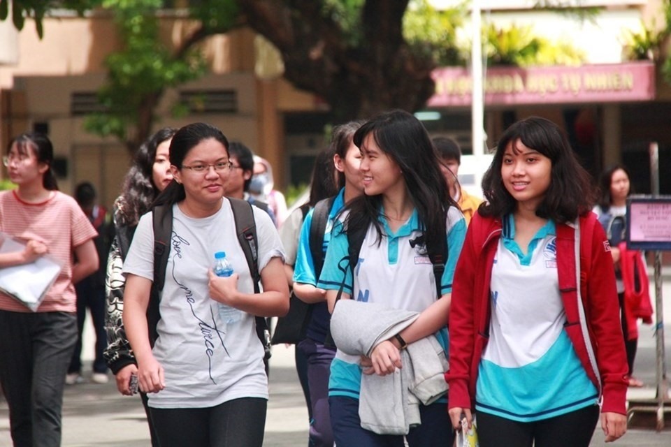 Thí sinh tham dự kỳ thi đánh giá năng lực của ĐH Quốc gia TPHCM năm 2018. Ảnh: ĐH Quốc gia TPHCM