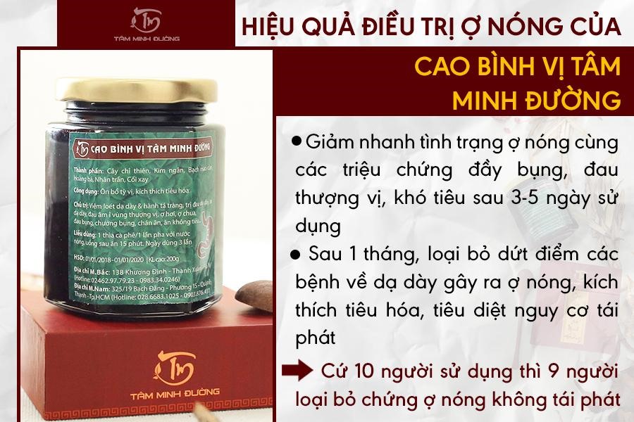 Hiệu quả của Cao Bình Vị