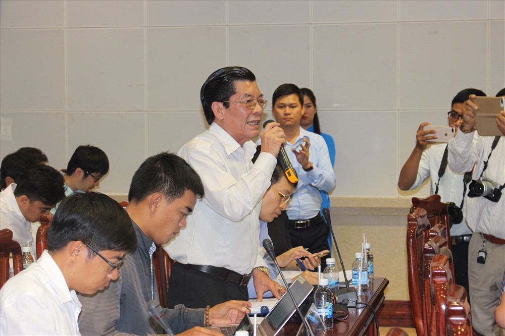 Ông Phạm Văn Cường phát biểu tại cuộc họp báo.