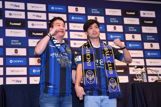 Công Phượng gia nhập Incheon United theo bản hợp đồng cho mượn 1 năm. Ảnh Incheon United
