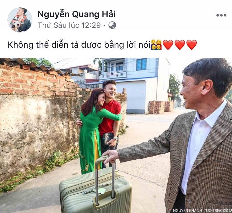 Quang Hải trở về trong vòng tay của người thân.