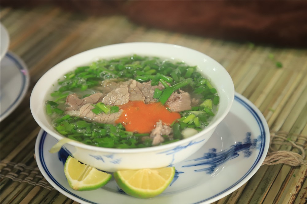Phở Thìn tại trung tâm báo chí. Ảnh: Nguyễn Hà