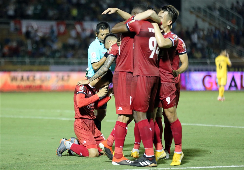 CLB TP.HCM có chiến thắng thứ 2 sau khi V.League 2019 trôi qua 2 vòng đấu. Một sự khởi đầu thuận lợi với đoàn quân của HVL HLV Chung Hae-seong. Ảnh: VPF