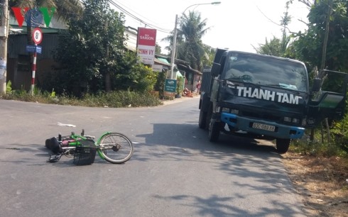 Hiện trường xảy ra vụ tai nạn. Ảnh: VOV.