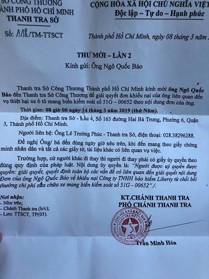 Ngoài khởi kiện ra Tòa, ông Bảo cũng gửi đơn tới nhiều nơi