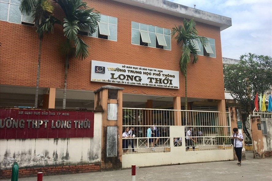 Trường THPT Long Thới (Huyện Nhà Bè, TPHCM) Ảnh: Anh Nhàn