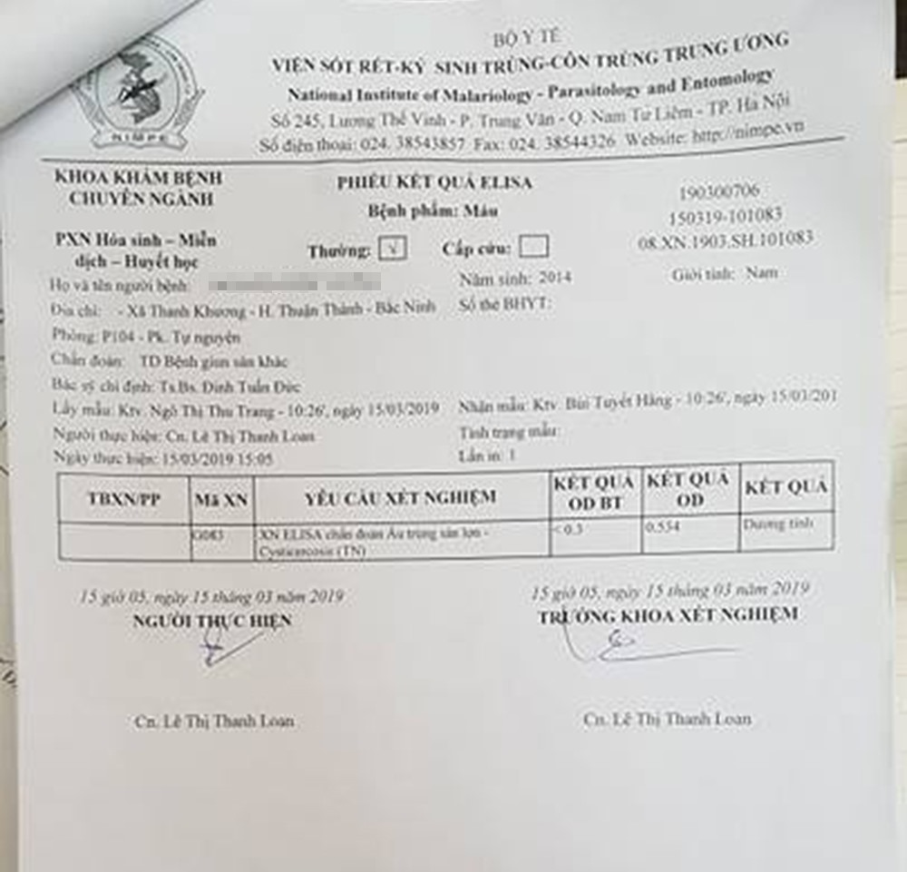 Số trẻ có kết quả dương tính với sán lợn liên tục tăng.