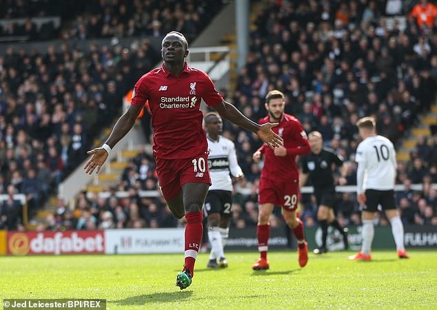 Sadio Mane có 1 bàn thắng và 1 kiến tạo trong trận gặp Fulham mới đây. Ảnh: BPI.