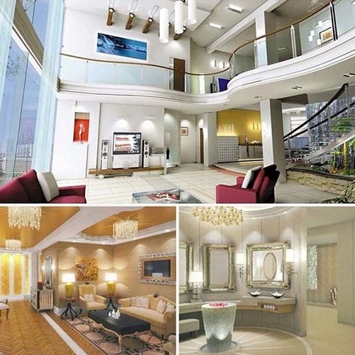 Hàng loạt nghệ nhân lành nghề đã được thuê để thiết kế ngôi nhà kết hợp giữa hai yếu tố này từ đá cẩm thạch, gỗ quý, ngọc trai và nhiều nguyên vật liệu đắt đỏ xa hoa nhất thế giới.