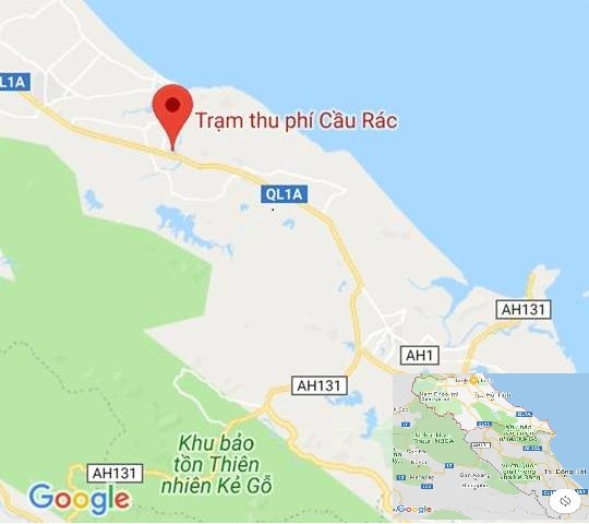Khu vực đối tượng gây ra tai nạn - Ảnh: Google
