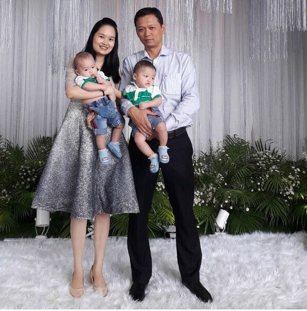 Hai “thiên thần bé” ra đời đã khiến cho gia đình bà Hội vô cùng cảm kích. Ảnh: GĐCC