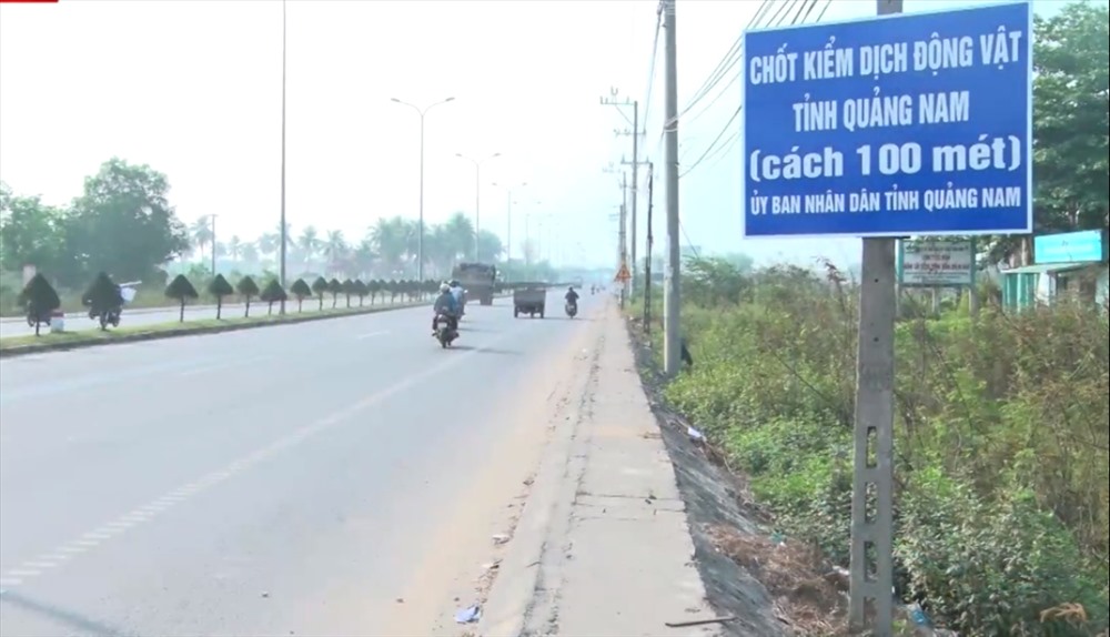 Một chốt kiểm dịch động vật ở Quảng Nam. Ảnh: Đ.V